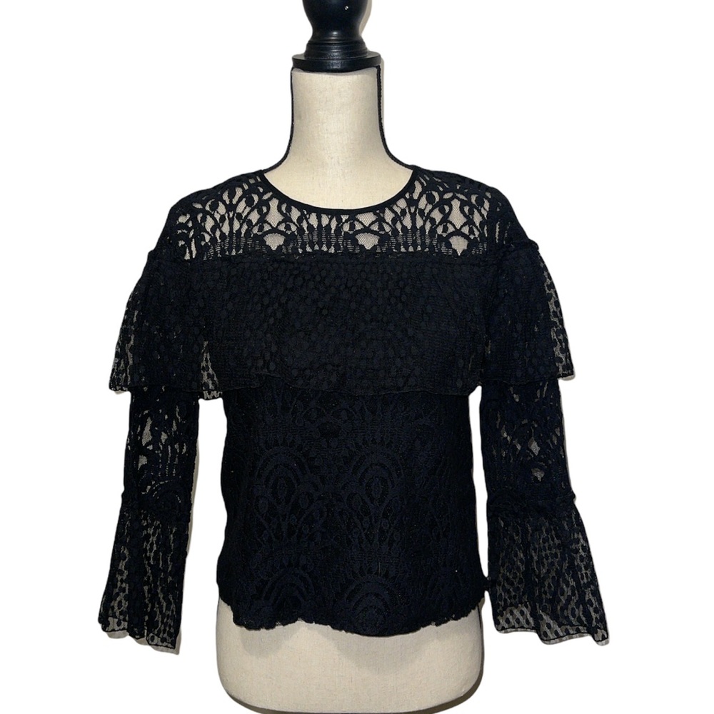 🖤 7 For All Mankind Black Lace Top Size XS 🖤